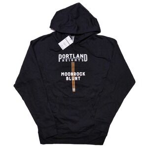 PORTLAND HEIGHTS MOONROCK BLUNT Hoodie Jacket Cannabis Black Medium M ~ New